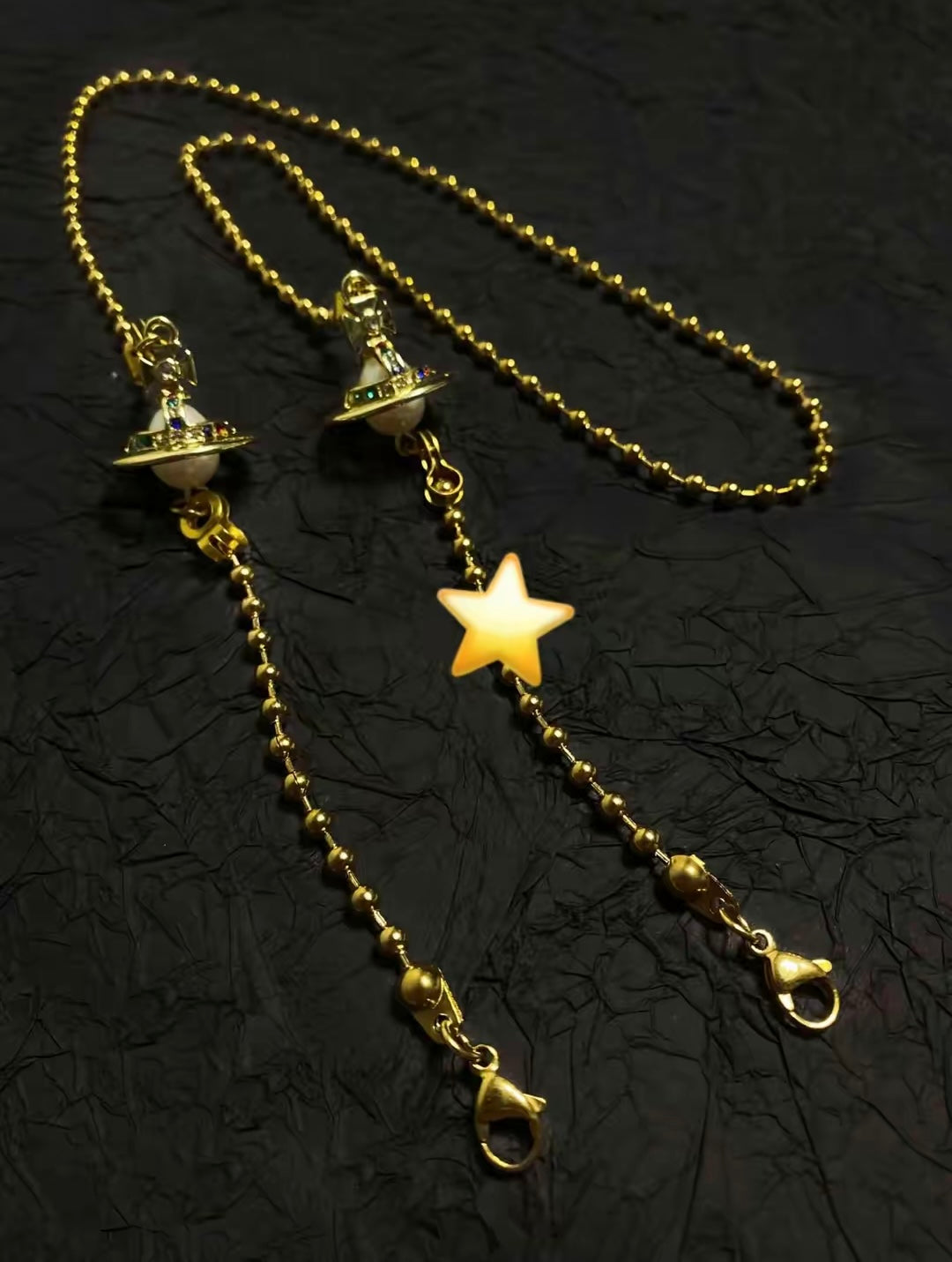 Shins Lighter Orb Necklace (Gold & Silver)