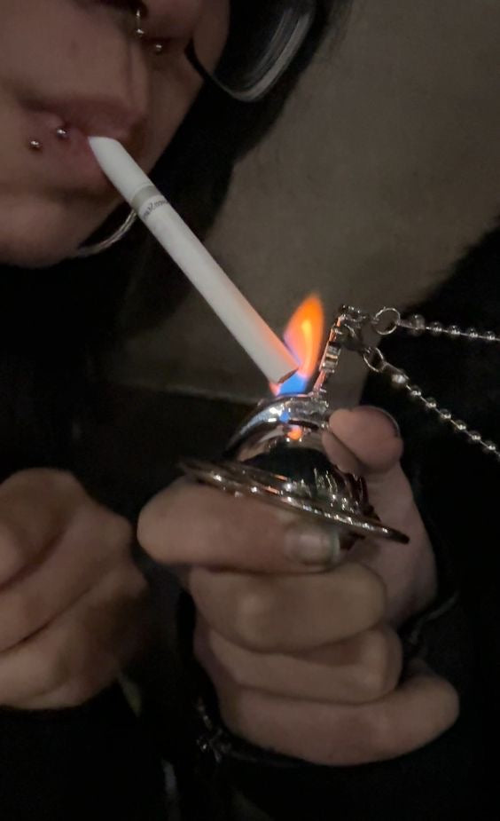 Shins Lighter Orb Necklace (Gold & Silver)