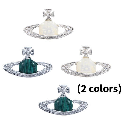 Mini Green Pearl Orb Pendant Earrings (2 Colors)