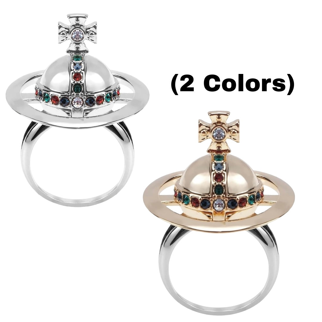 Opening Locket Orb Pendant Ring Gold & Silver (2 colors)