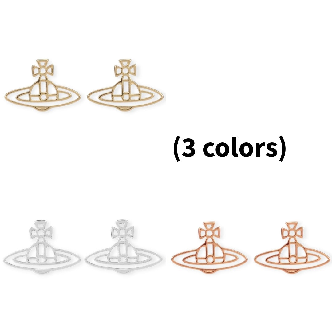 Outline Orb 2D Pendant Staple Colors Earrings (3 Colors)