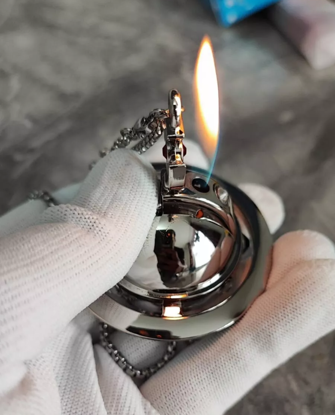 Shins Lighter Orb Necklace (Gold & Silver)