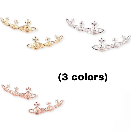 Mini Basic Staple Colored Multi Orb Pendant Earrings (3 Colors)