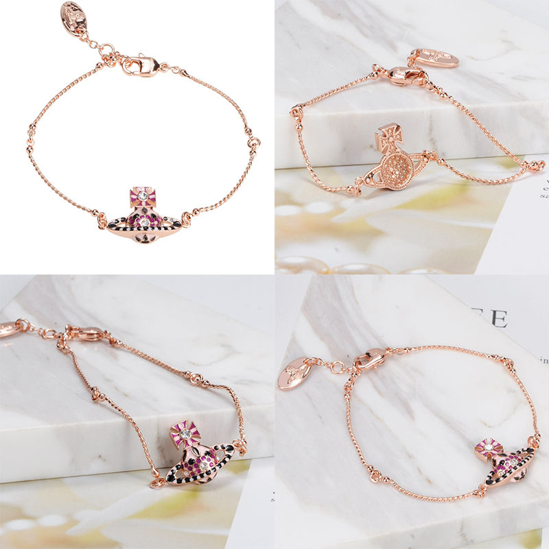 Multicolor Circus Polka Dot Design Orb Pendant Bracelet (4 Colors)