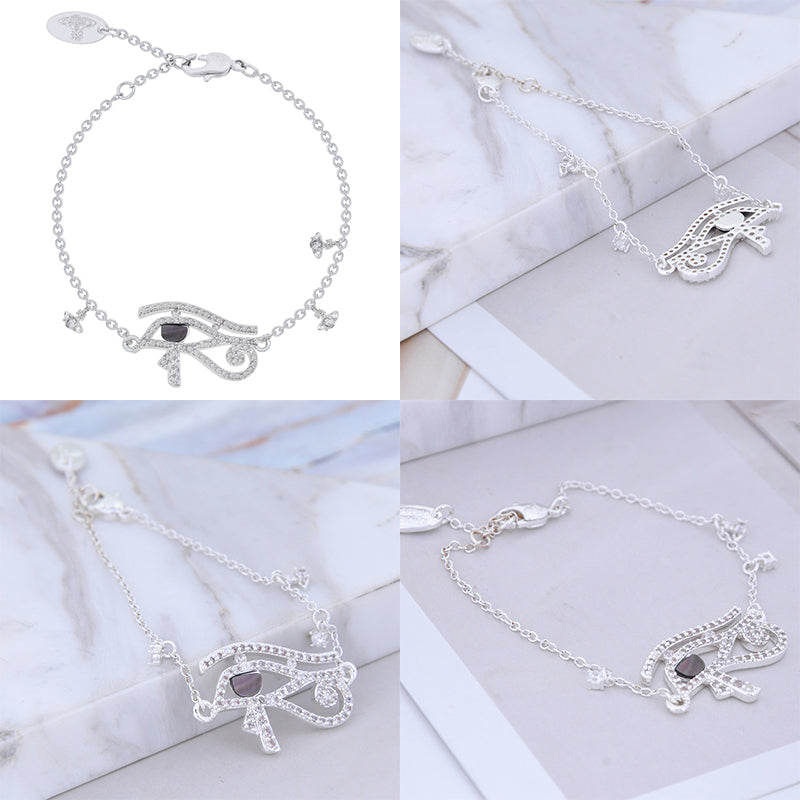 Eye of Horus Design Mini Orb Gold & Silver Bracelet (2 Colors)