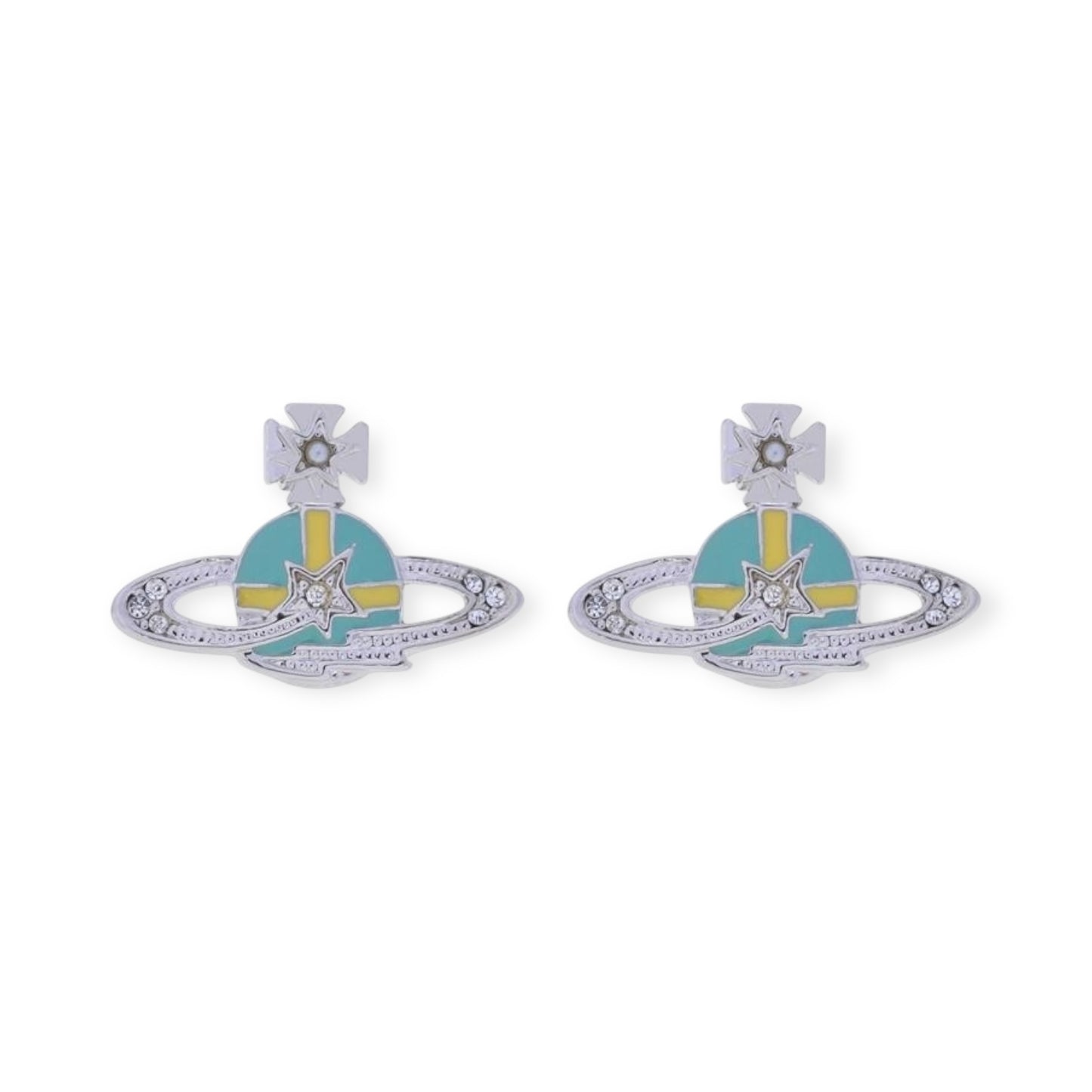 Multicolor Mini Orb Shooting Star Saturn Earrings (3 Colors)