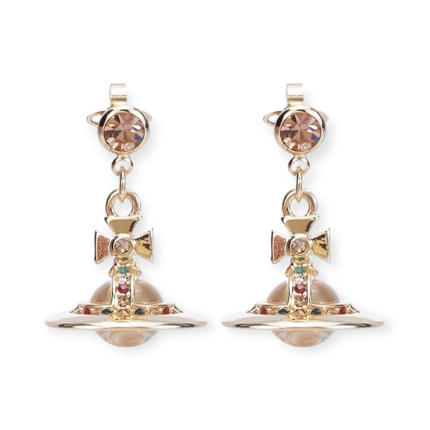 10MM Small Saturn Orb Earrings (19 Colors)