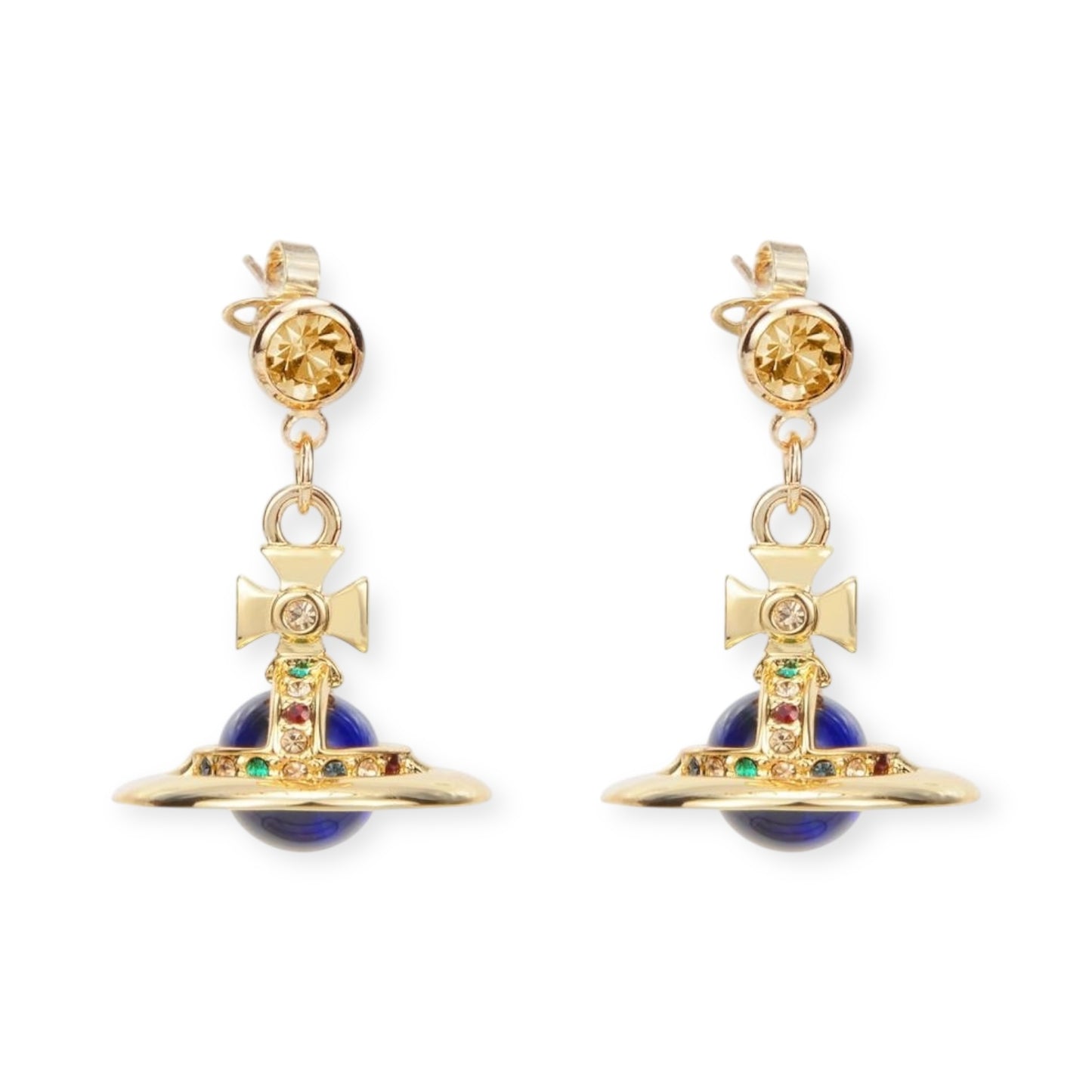 10MM Small Saturn Orb Earrings (19 Colors)