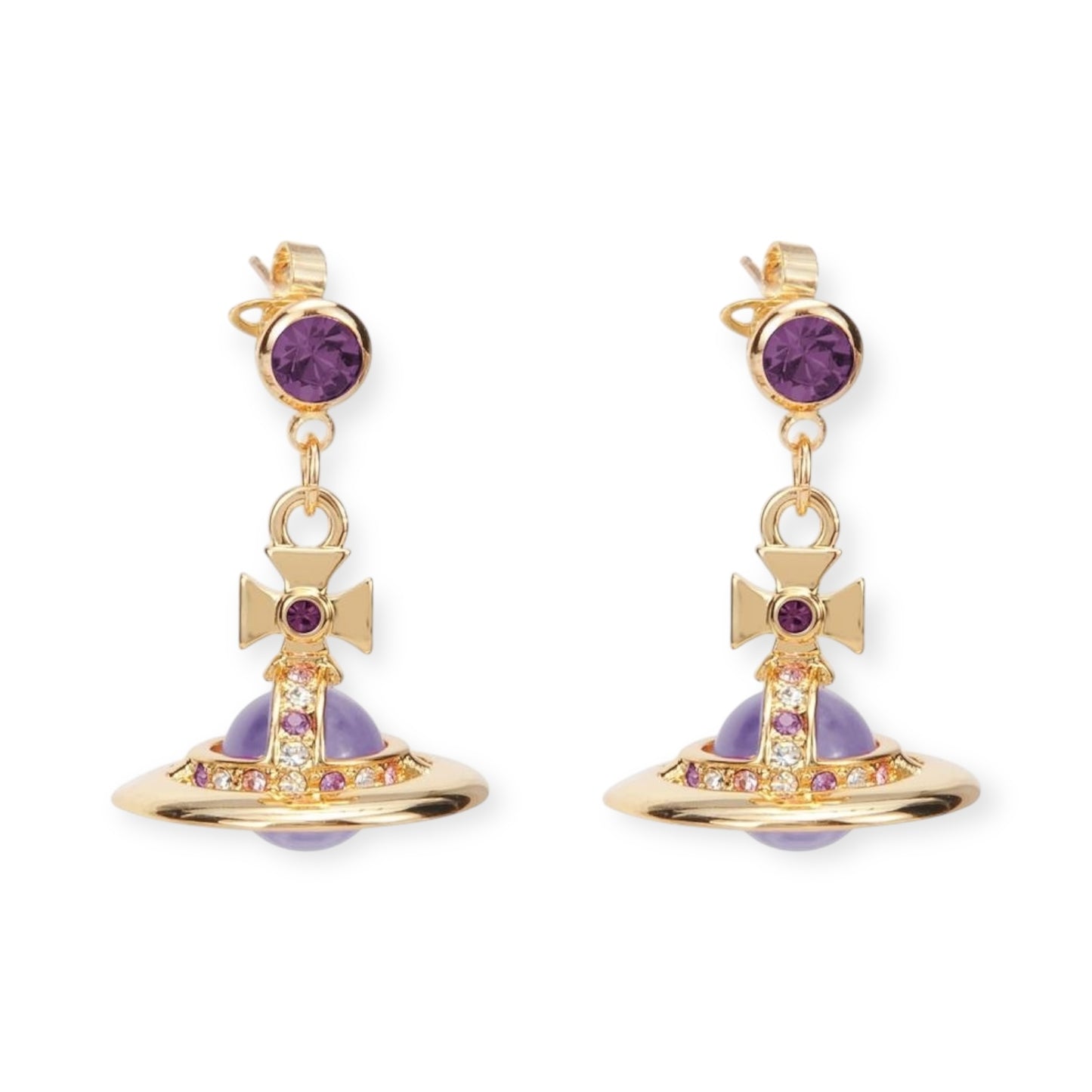 10MM Small Saturn Orb Earrings (19 Colors)