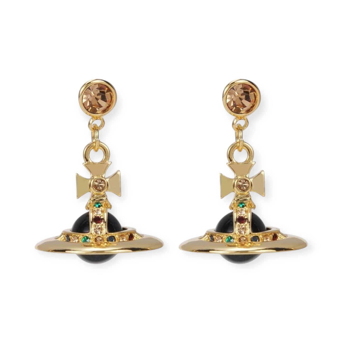 10MM Small Saturn Orb Earrings (19 Colors)