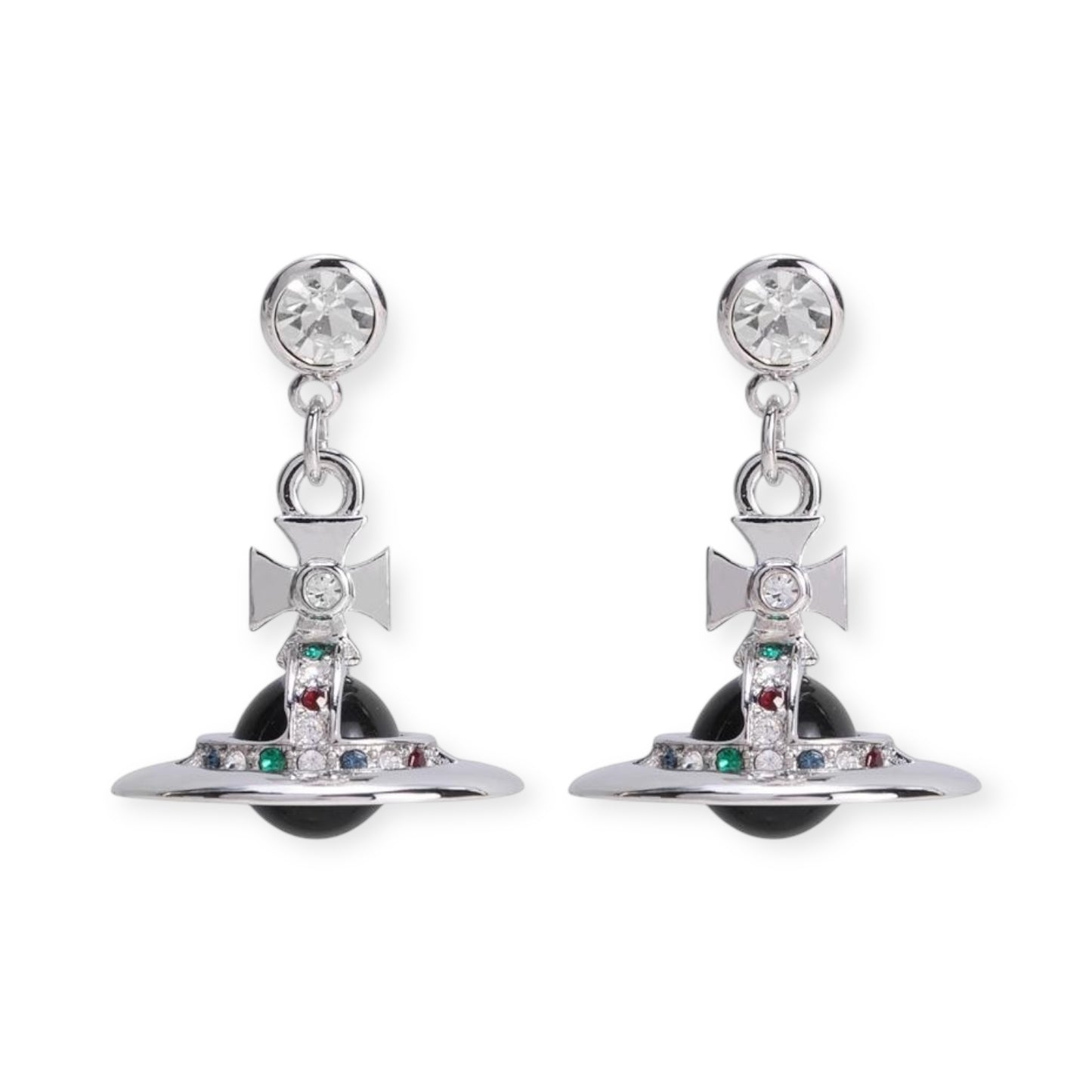 10MM Small Saturn Orb Earrings (19 Colors)