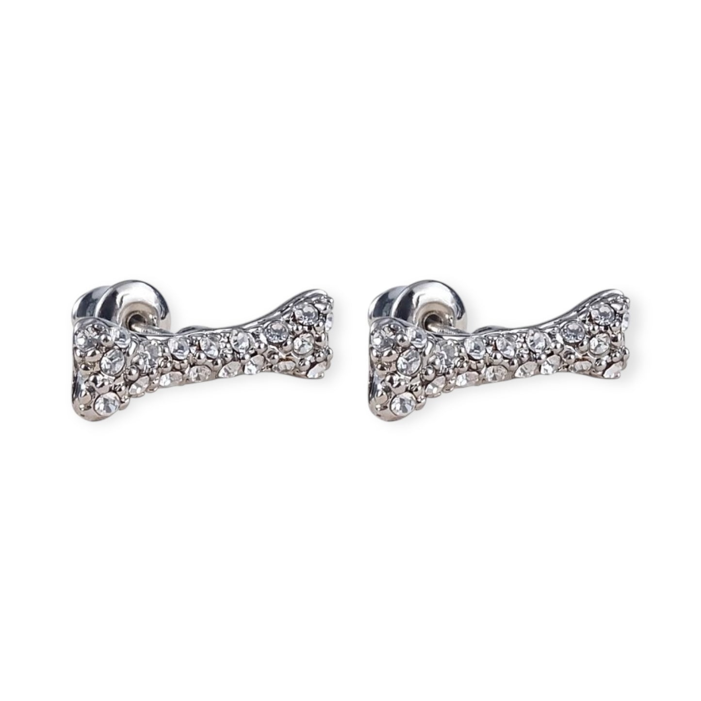 Silver Bones Gem Studded Earrings (2 Colors)