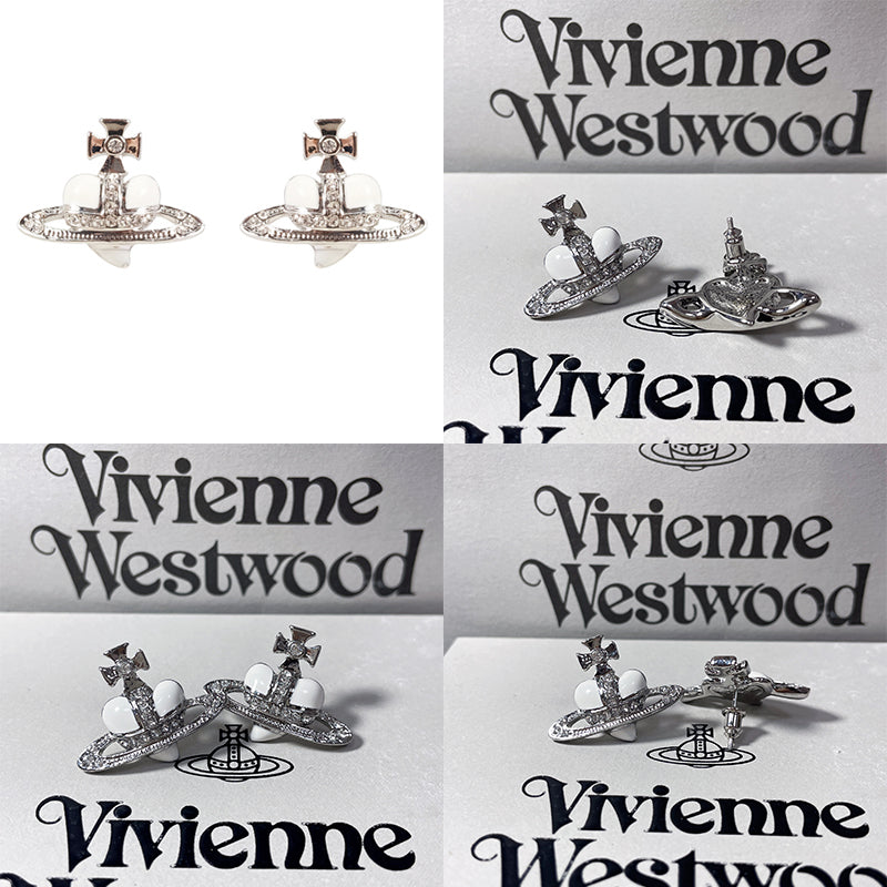 Mini Heart Orb Design Silver Earrings (5 Colors)