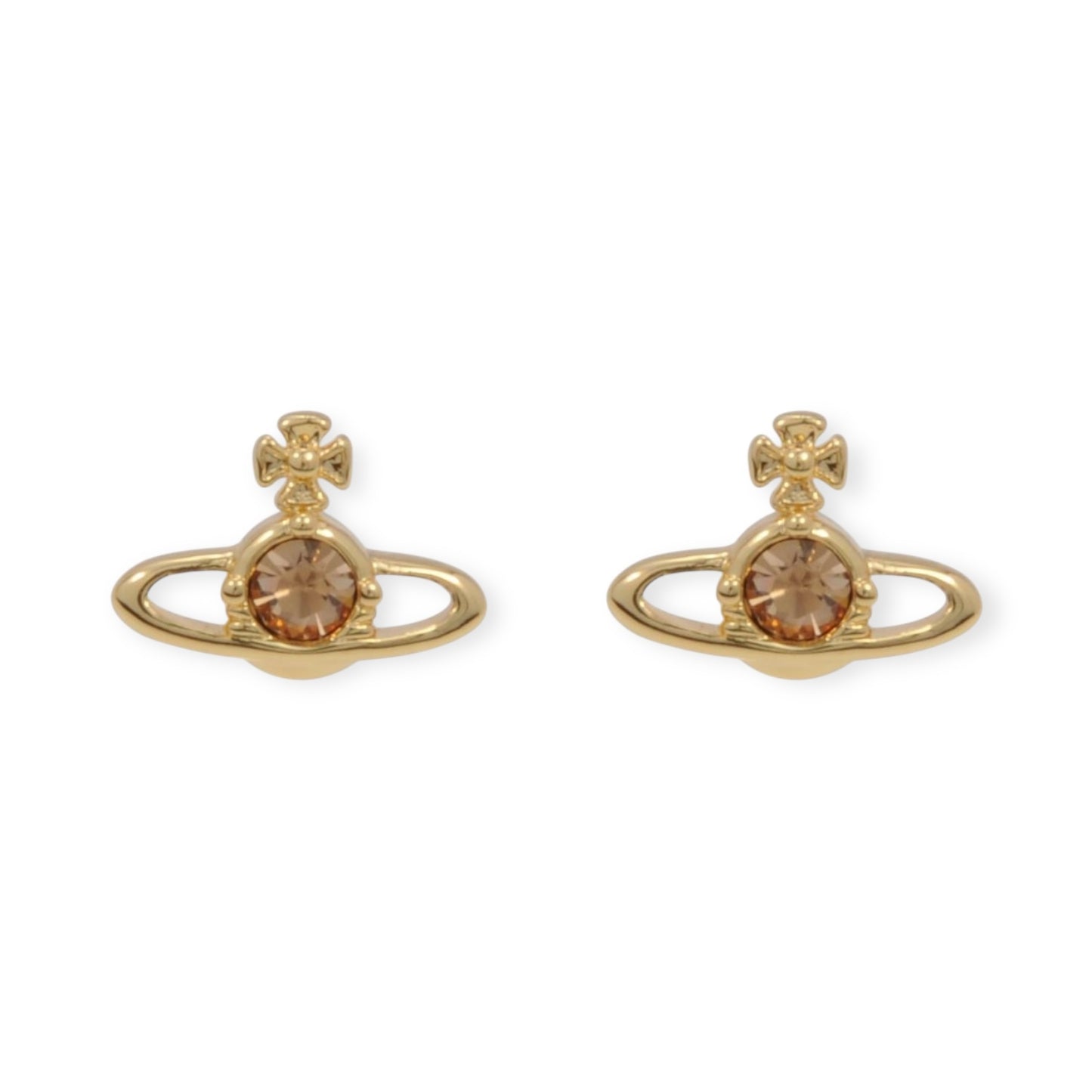 Mini Gem Stud Orb Pendant Earrings (6 Colors)