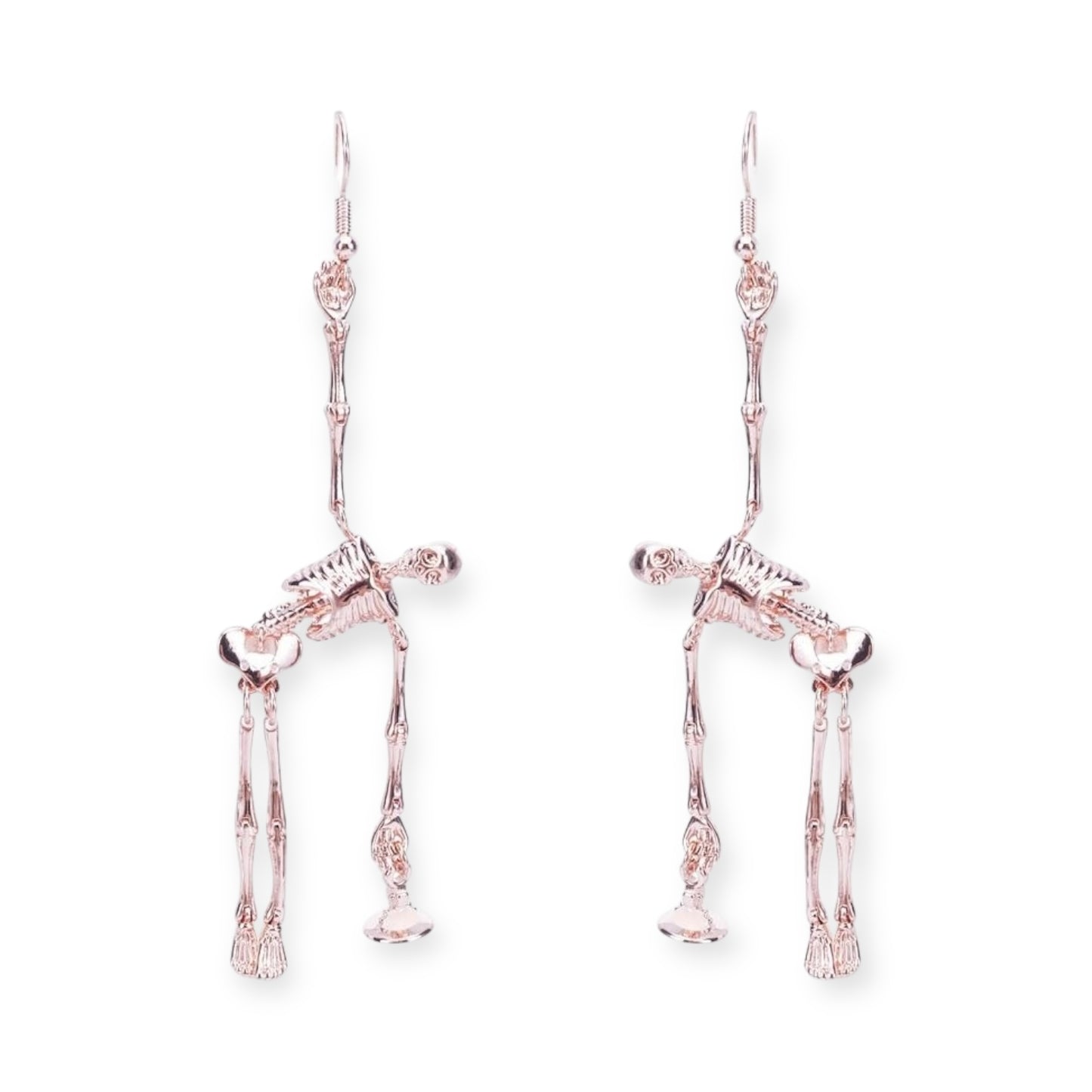 Skeleton Body Holding Orb Pendant Earrings (3 Colors)