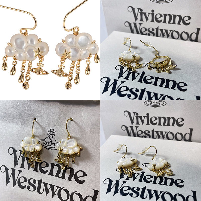 Rain Cloud Charm Pendant Earrings (3 Colors)