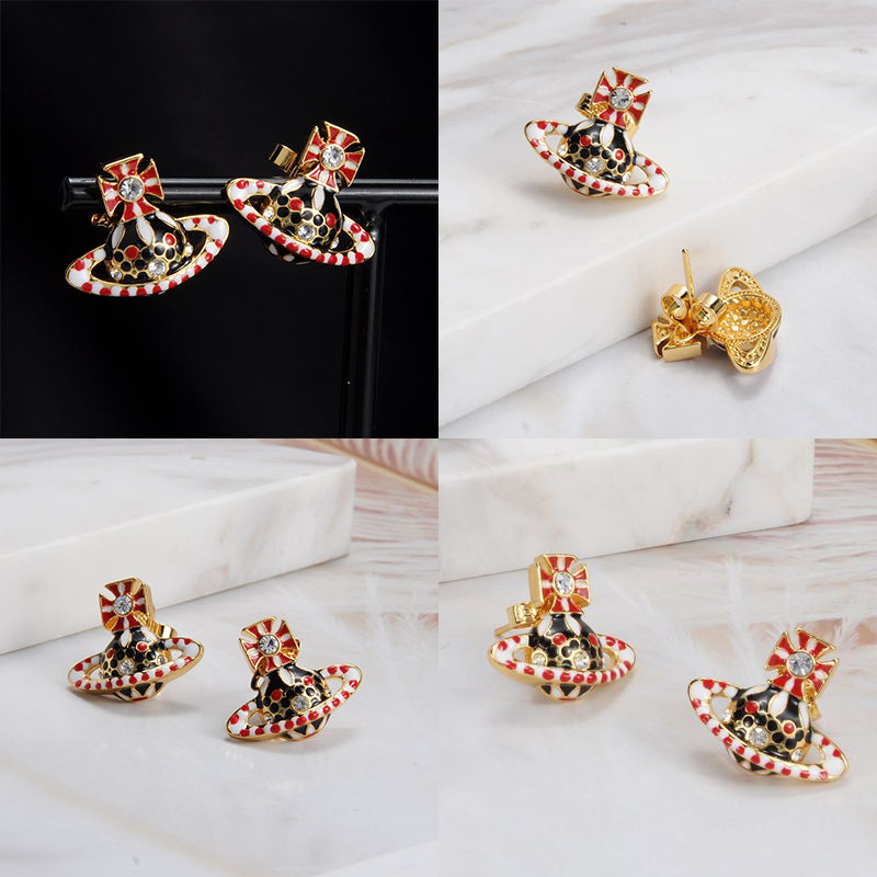 Multicolor Circus Polka Dot Orb Design Earrings (3 Colors)