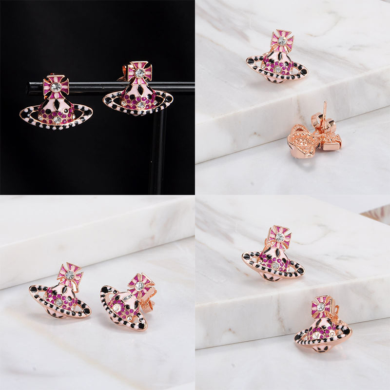 Multicolor Circus Polka Dot Orb Design Earrings (3 Colors)