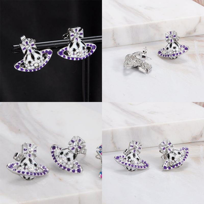 Multicolor Circus Polka Dot Orb Design Earrings (3 Colors)