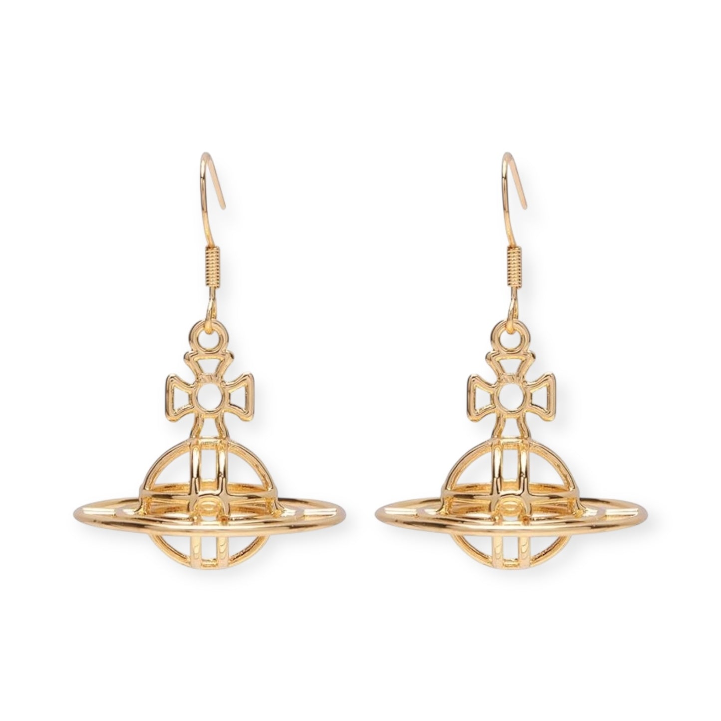 Wired Outline Orb Pendant Earrings (4 Colors)