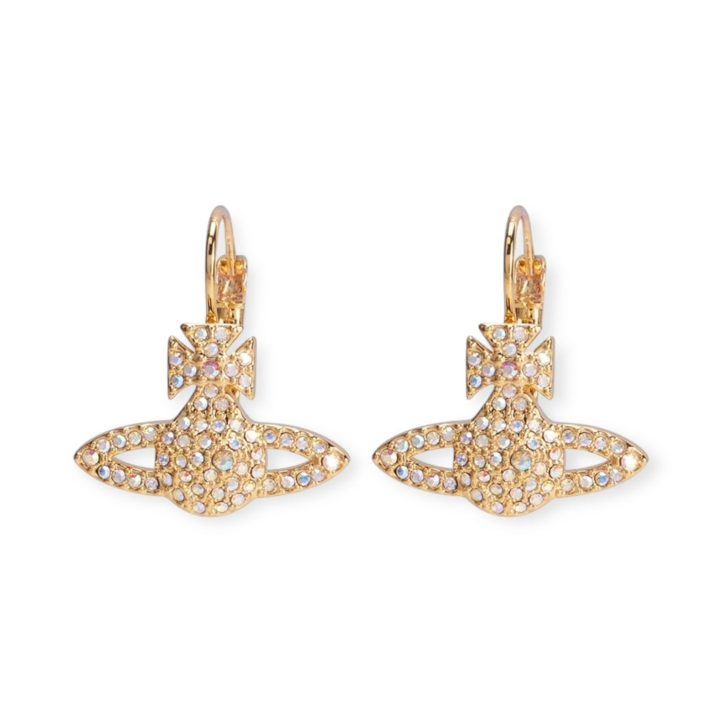 Gem Studded Encrusted Orb Pendant Earrings (5 Colors)