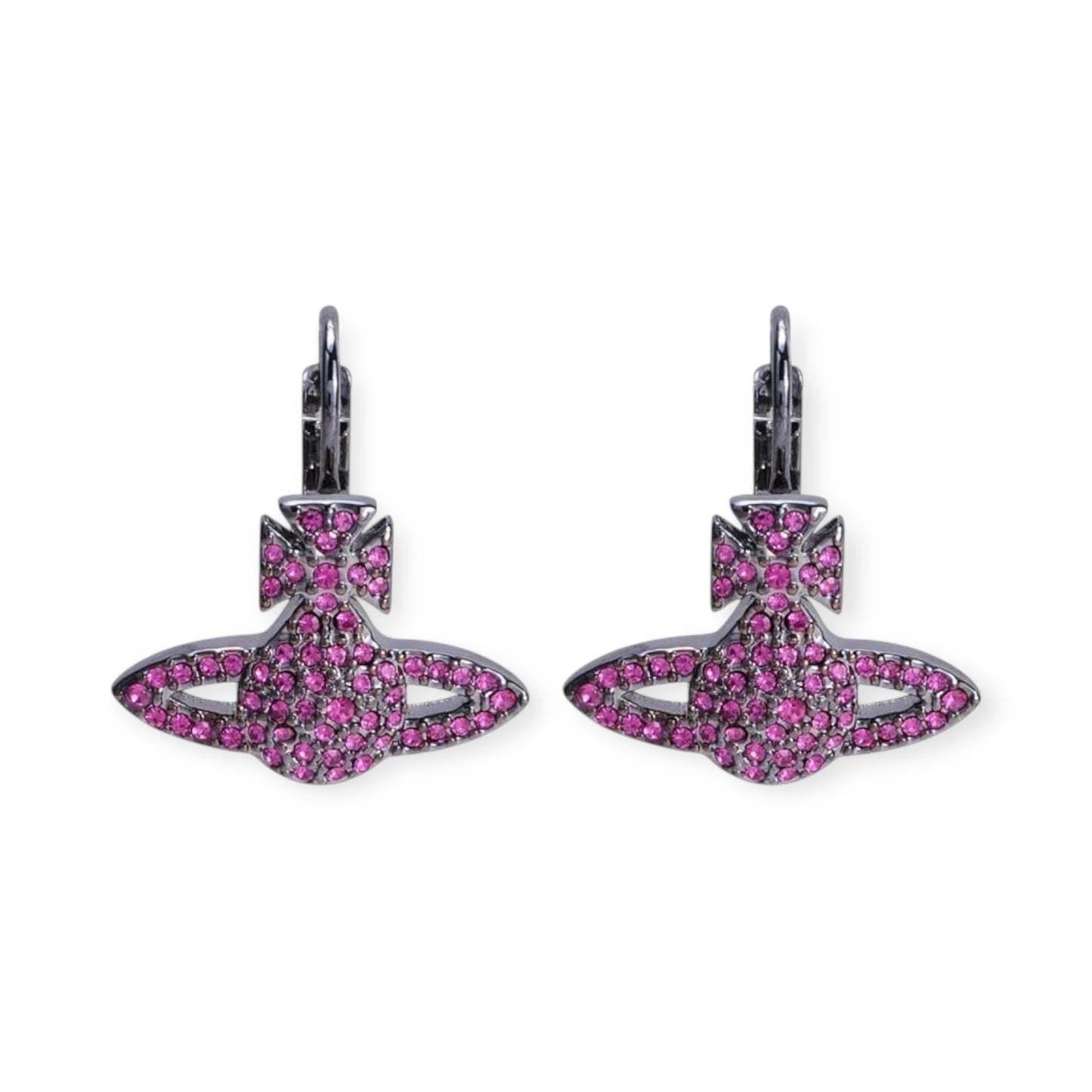 Gem Studded Encrusted Orb Pendant Earrings (5 Colors)