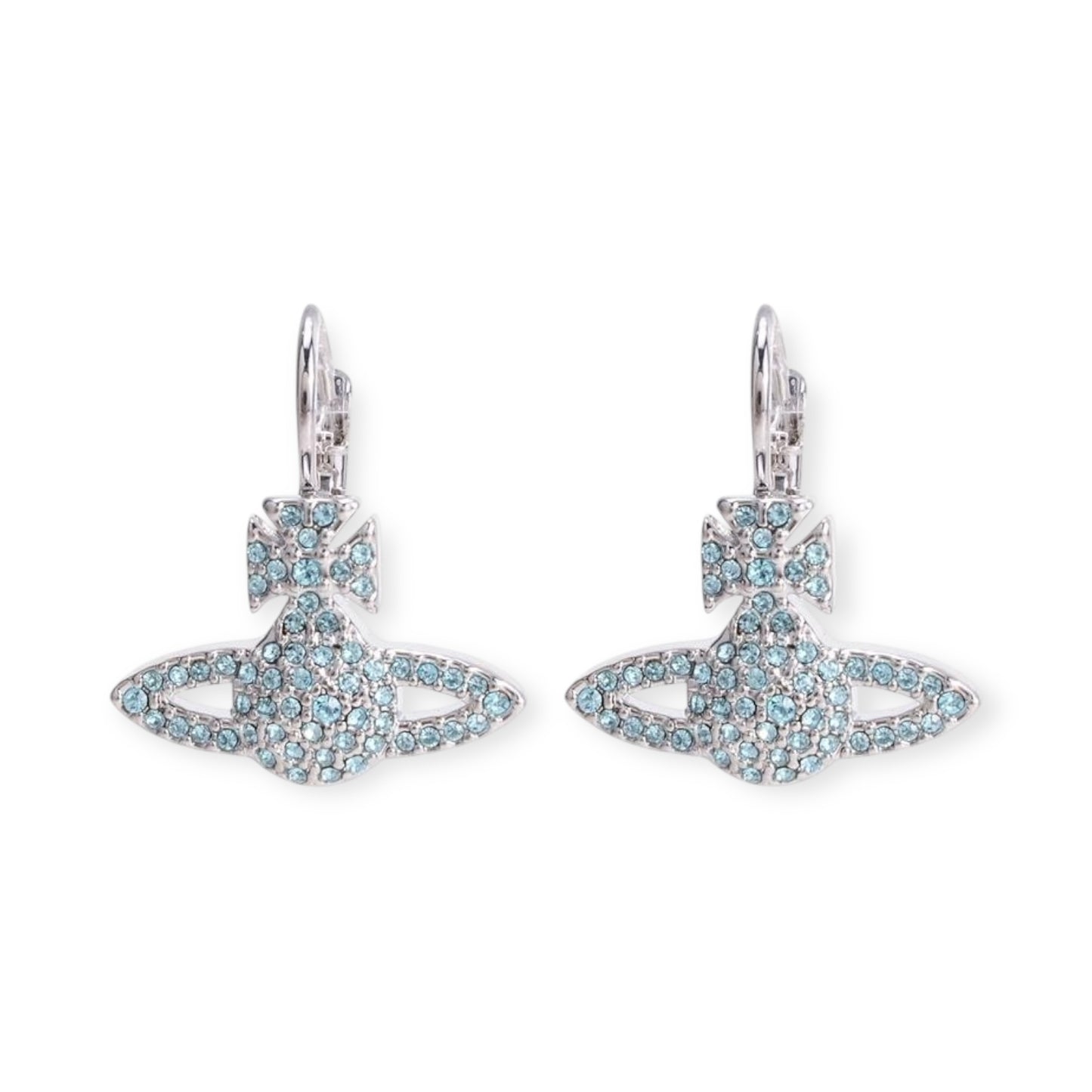 Gem Studded Encrusted Orb Pendant Earrings (5 Colors)