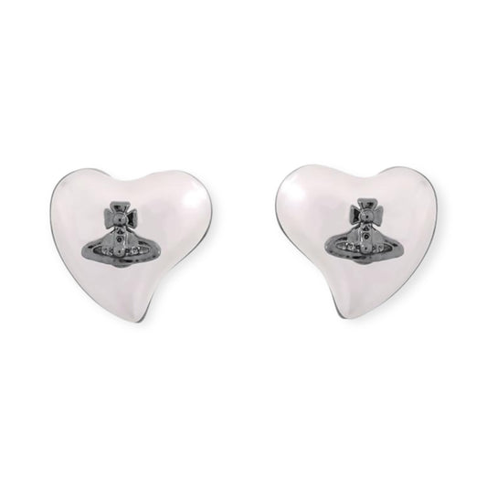 Pearl Heart Shape Shaped Orb Design Earrings (4 Colors)
