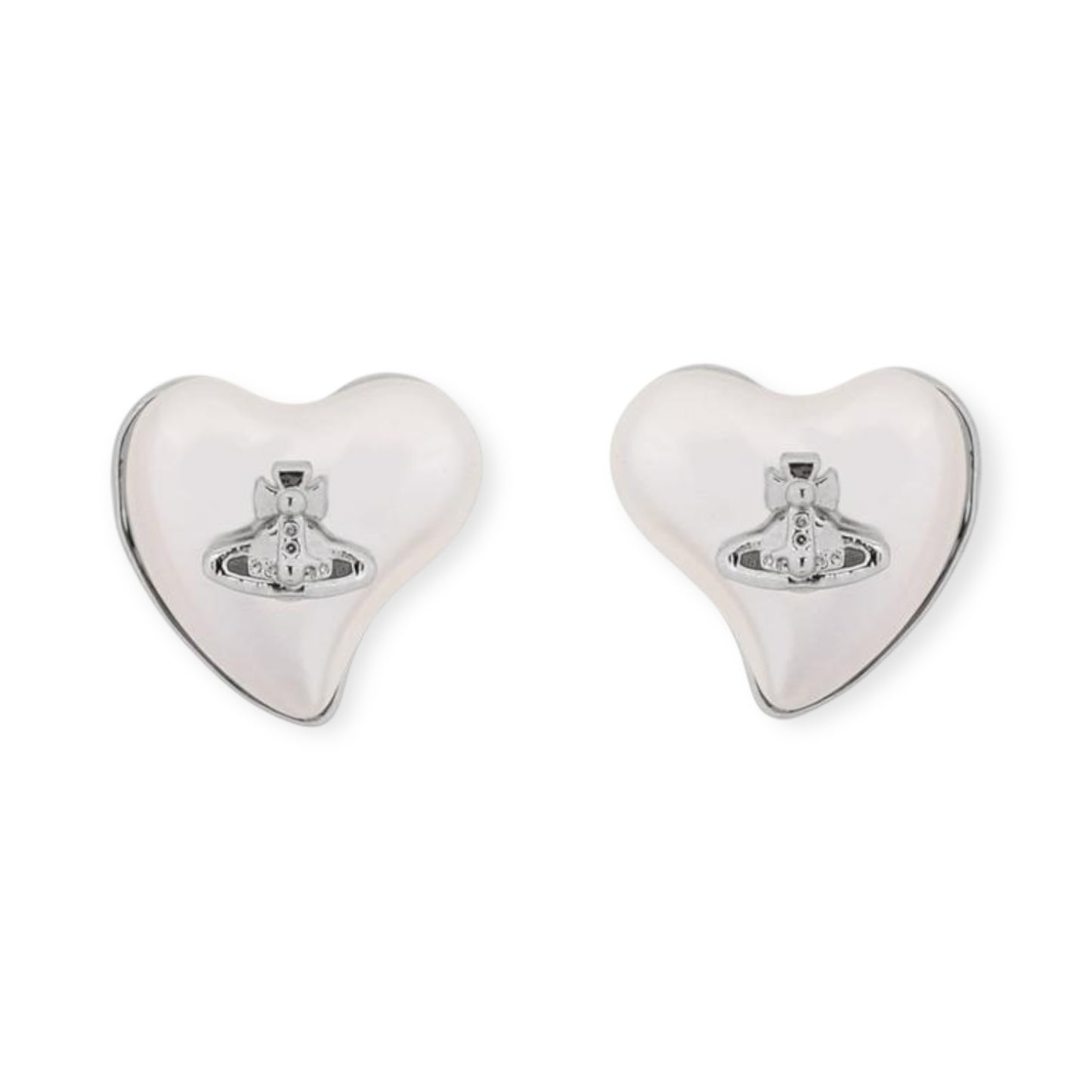 Pearl Heart Shape Shaped Orb Design Earrings (4 Colors)