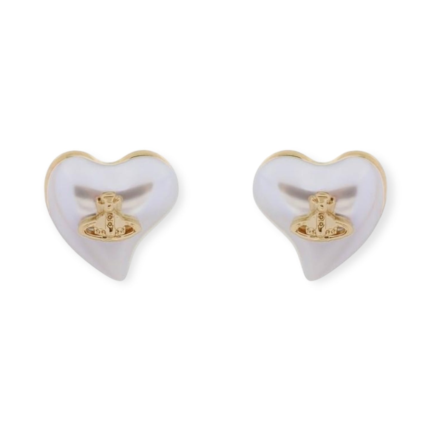 Pearl Heart Shape Shaped Orb Design Earrings (4 Colors)