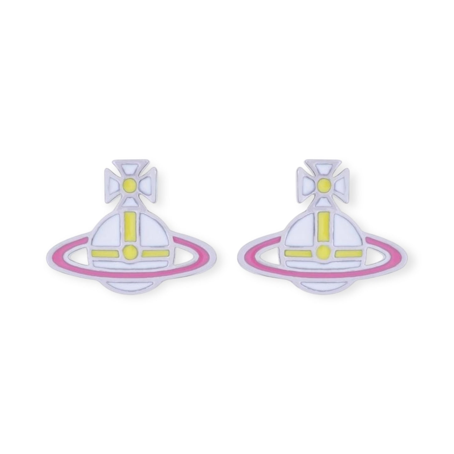 Multicolor Outline Orb Design 2D Earrings (12 Colors)