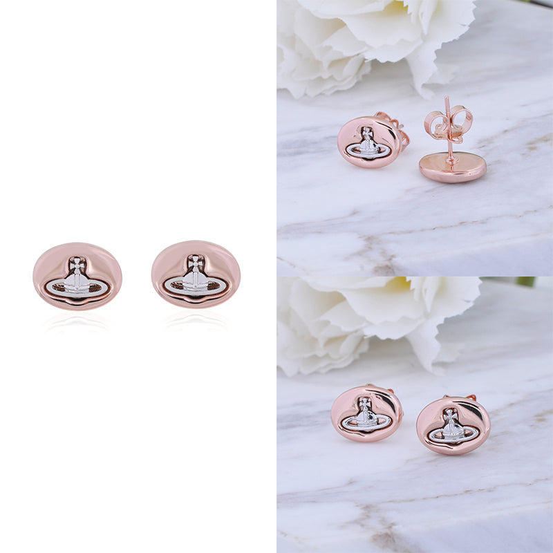 Pebble Stone Design Engraved Orb Earrings (5 Colors)