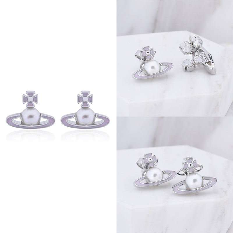 Mini Pearl Orb Pendant Earrings (6 Colors)