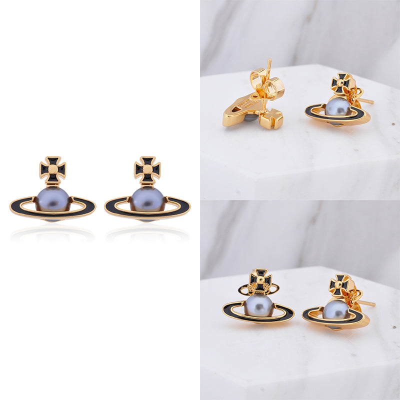 Mini Pearl Orb Pendant Earrings (6 Colors)