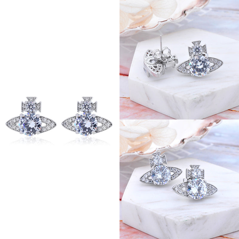 Multicolor Gem Orb Pendant Earrings (4 Colors)