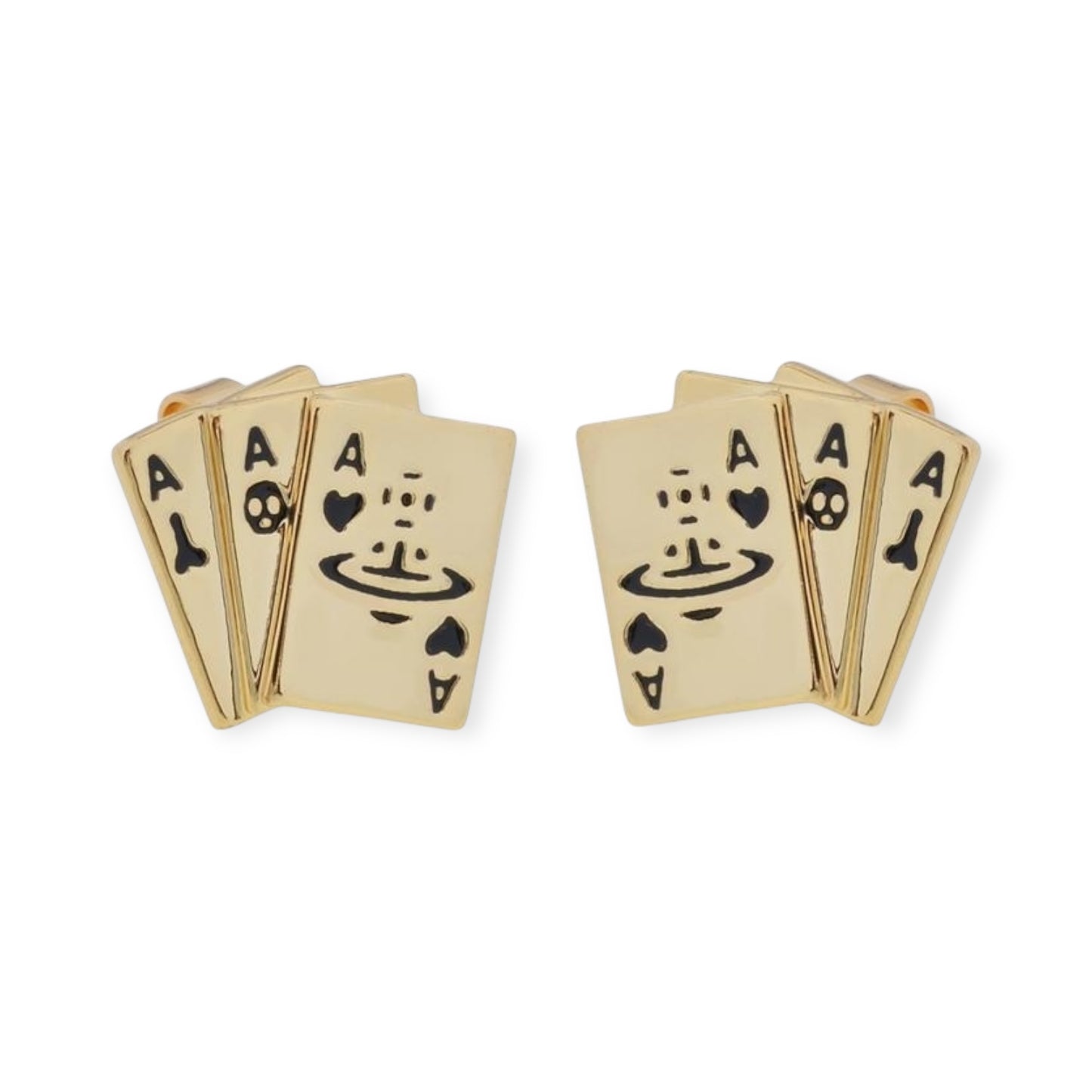 Multi Playing Cards Gold & Silver Earrings (2 colors)