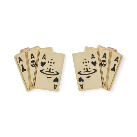 Multi Playing Cards Gold & Silver Earrings (2 colors)