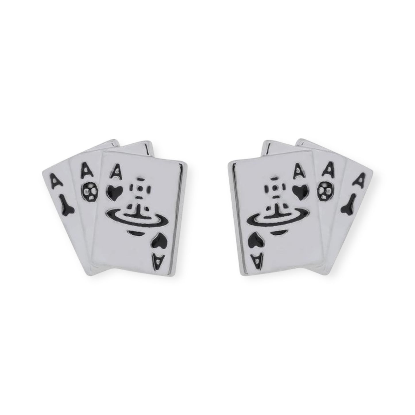 Multi Playing Cards Gold & Silver Earrings (2 colors)