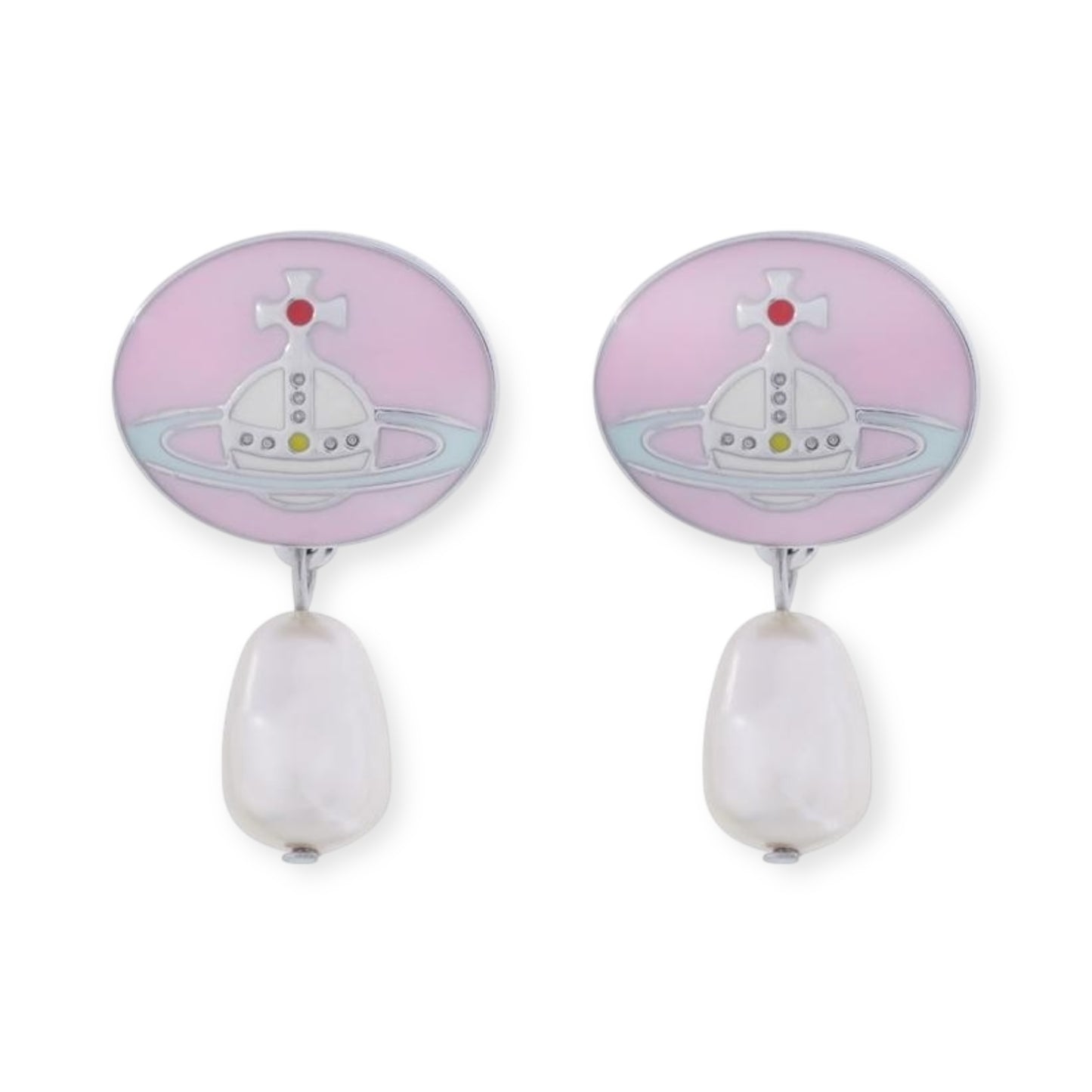 Hanging Pearl Orb Engraved Pendant Earrings (3 Colors)