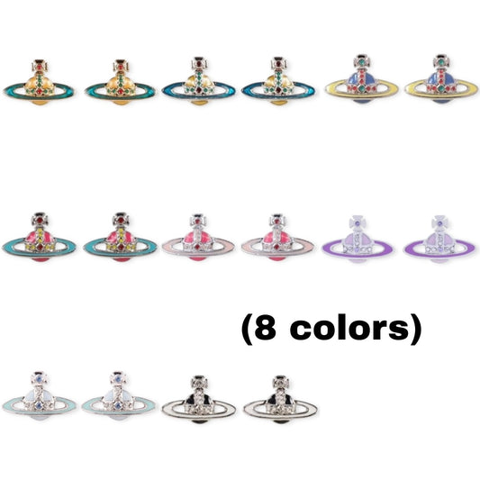 Mini Colorful Abstract Orb Pendant Earrings (8 Colors)