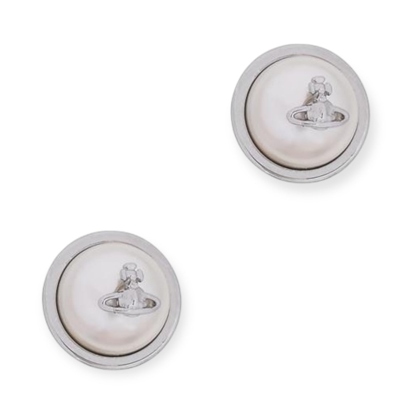 Pearl Orb Pendant Design Gold & Silver Stud Earrings (2 Colors)