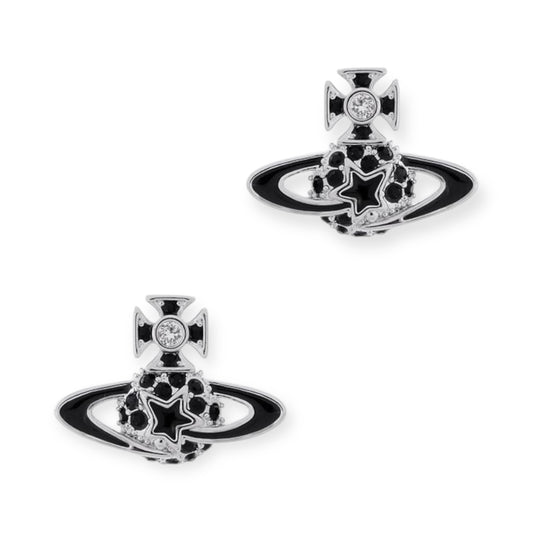 Shooting Star Mini Gem Studded Orb Pendant Stud Earrings (5 Colors)