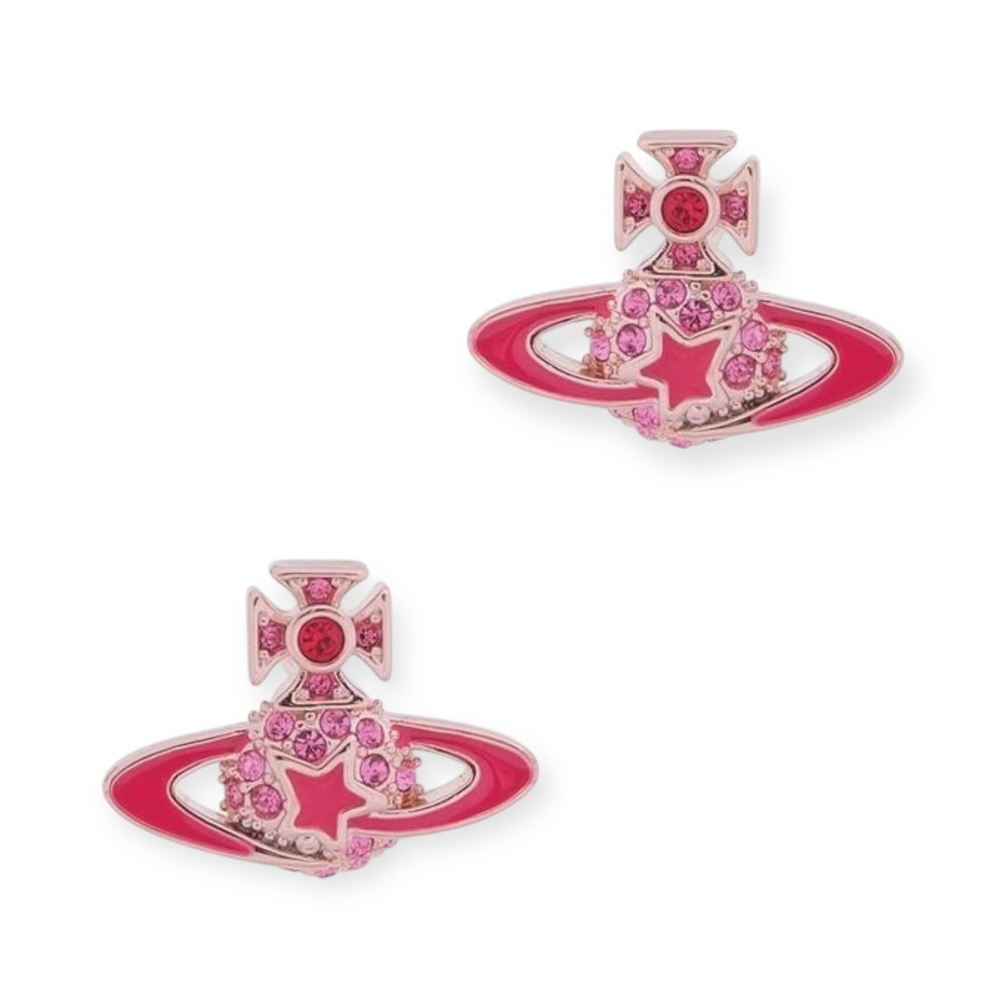 Shooting Star Mini Gem Studded Orb Pendant Stud Earrings (5 Colors)