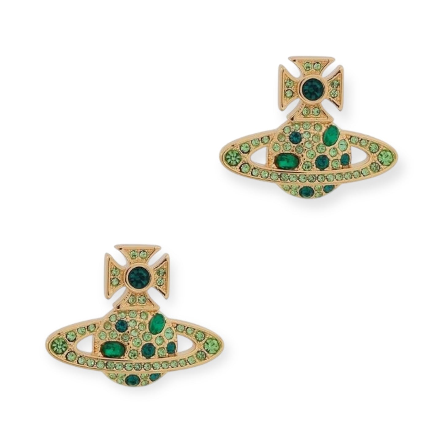 Colored Multi Gemstone Orb Pendant Stud Earrings (6 Colors)