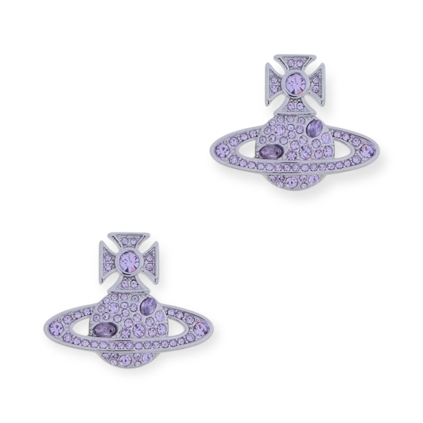 Colored Multi Gemstone Orb Pendant Stud Earrings (6 Colors)