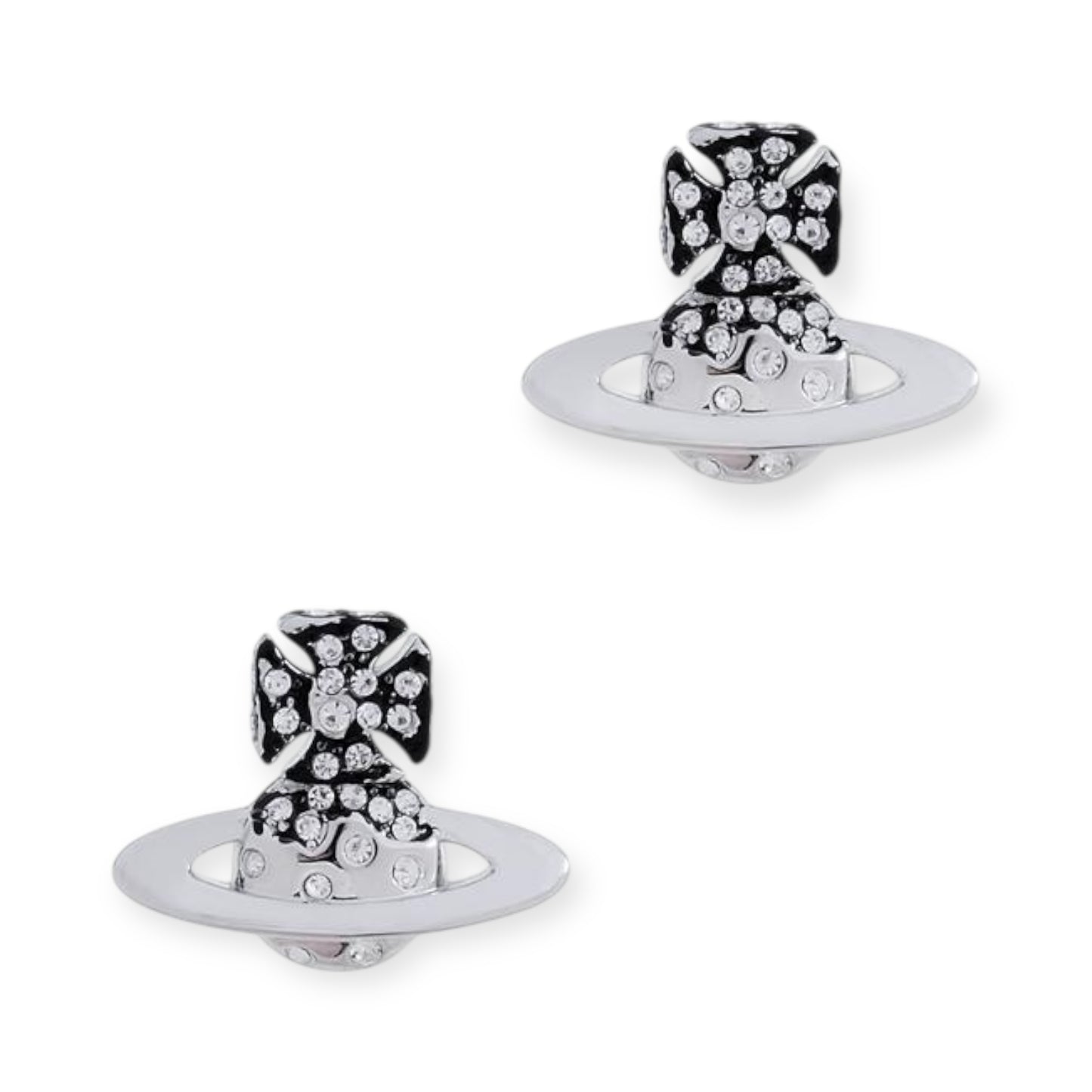 Metallic Colored Multi Gemstone Orb Pendant Stud Earrings (5 Colors)