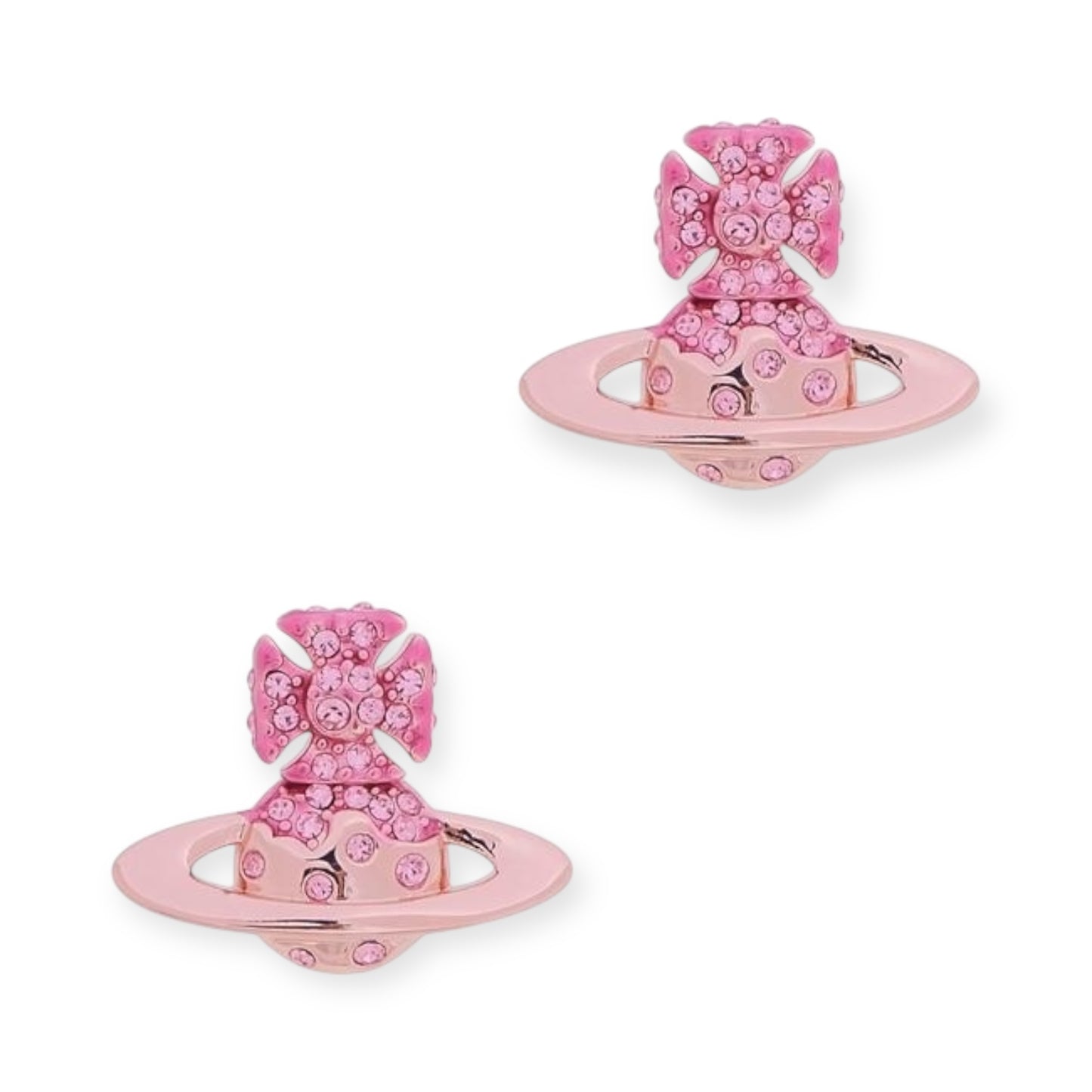 Metallic Colored Multi Gemstone Orb Pendant Stud Earrings (5 Colors)