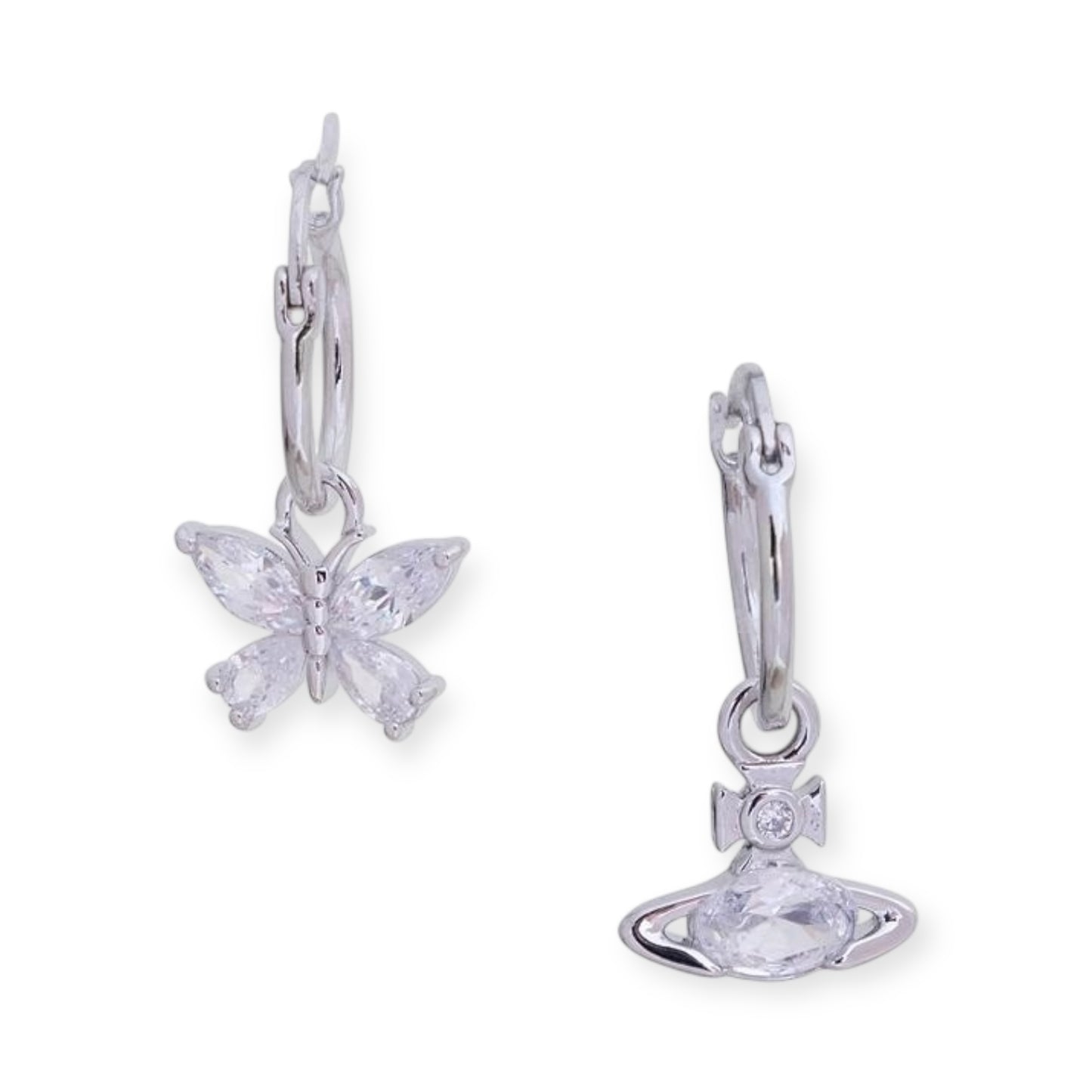 Butterfly Gemstone Earrings (3 Colors, 2 Styles)