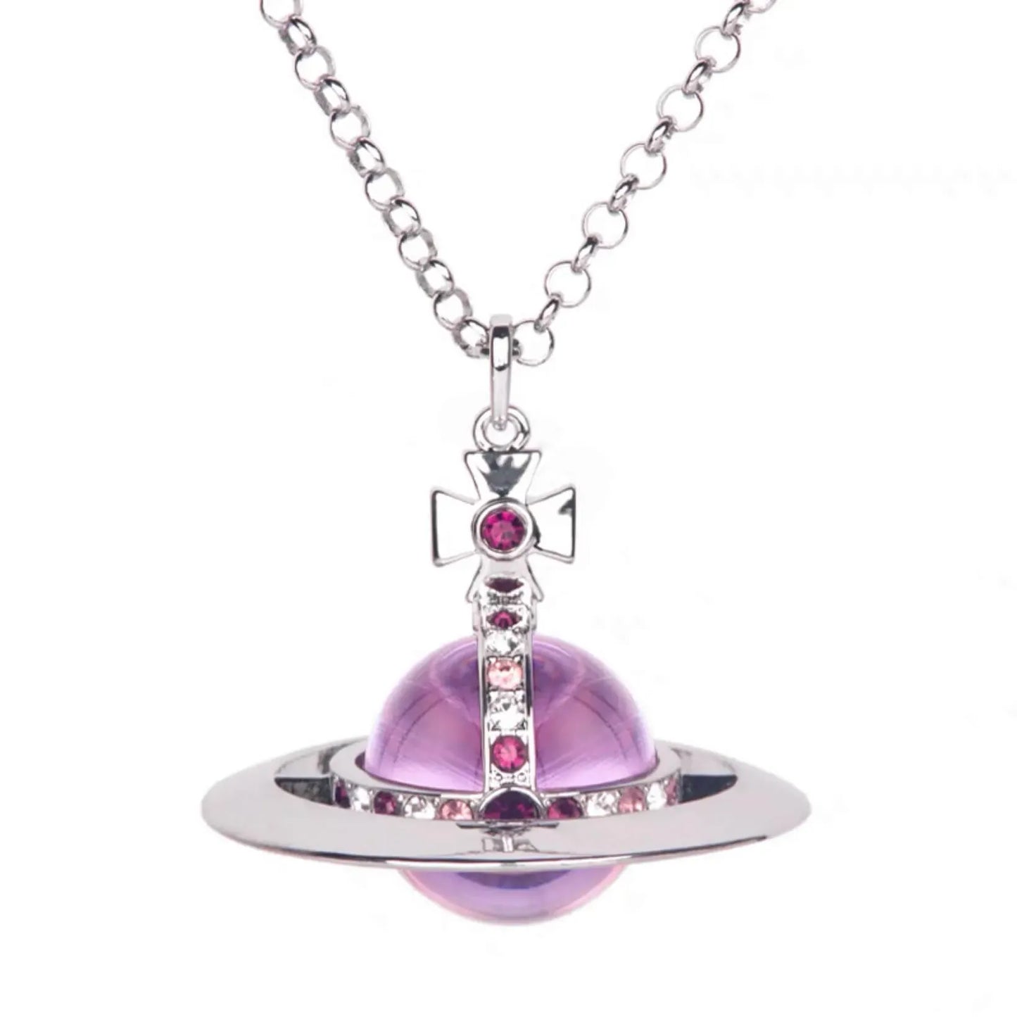 30MM Large Saturn Orb Pendant Necklace (15 Colors)