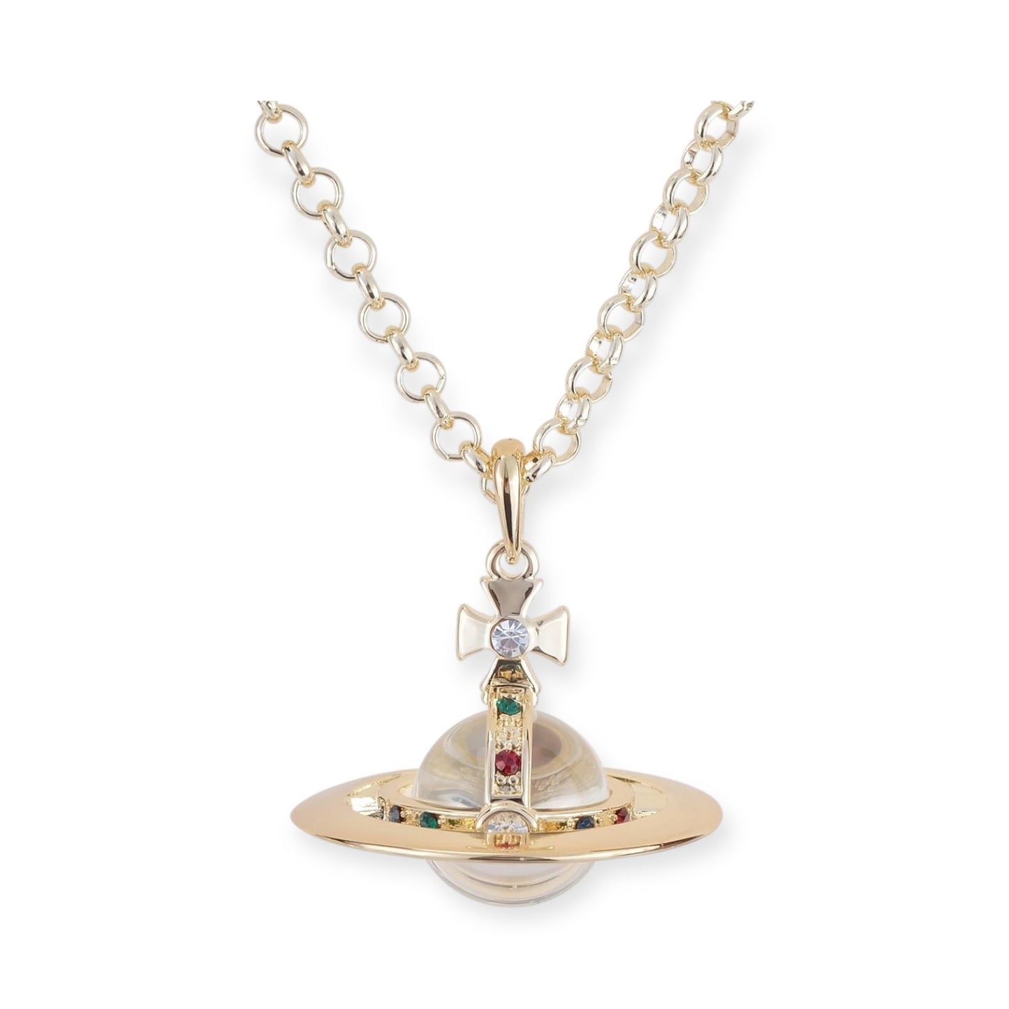 20MM Medium Saturn Orb Pendant Necklace (33 Styles)